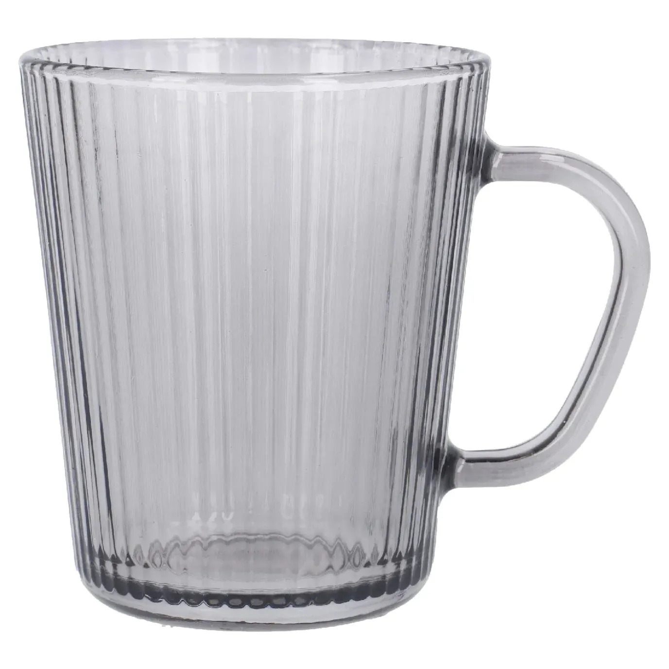 NANU-NANA Teeglas Rillen, Grau, 300 Ml