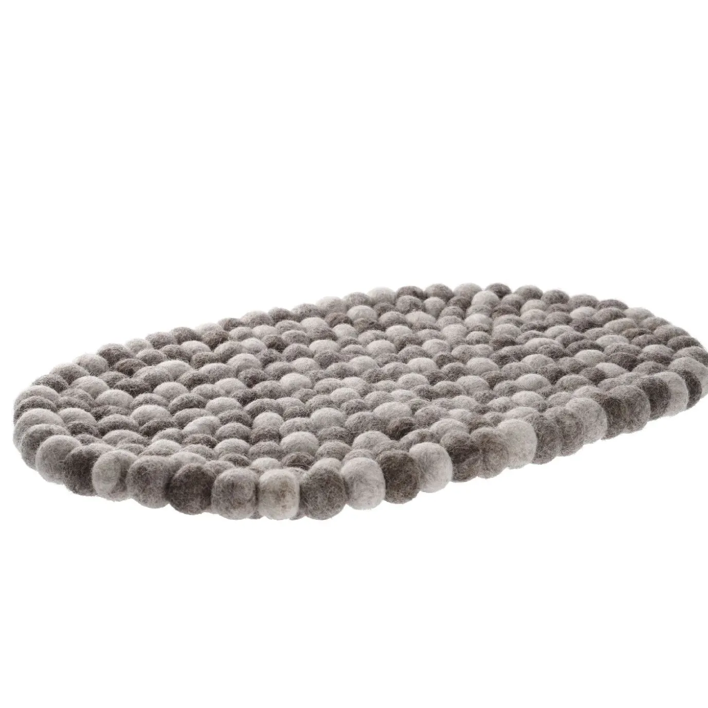 NANU-NANA Untersetzer Filzkugeln, Oval/taupe, 40 Cm