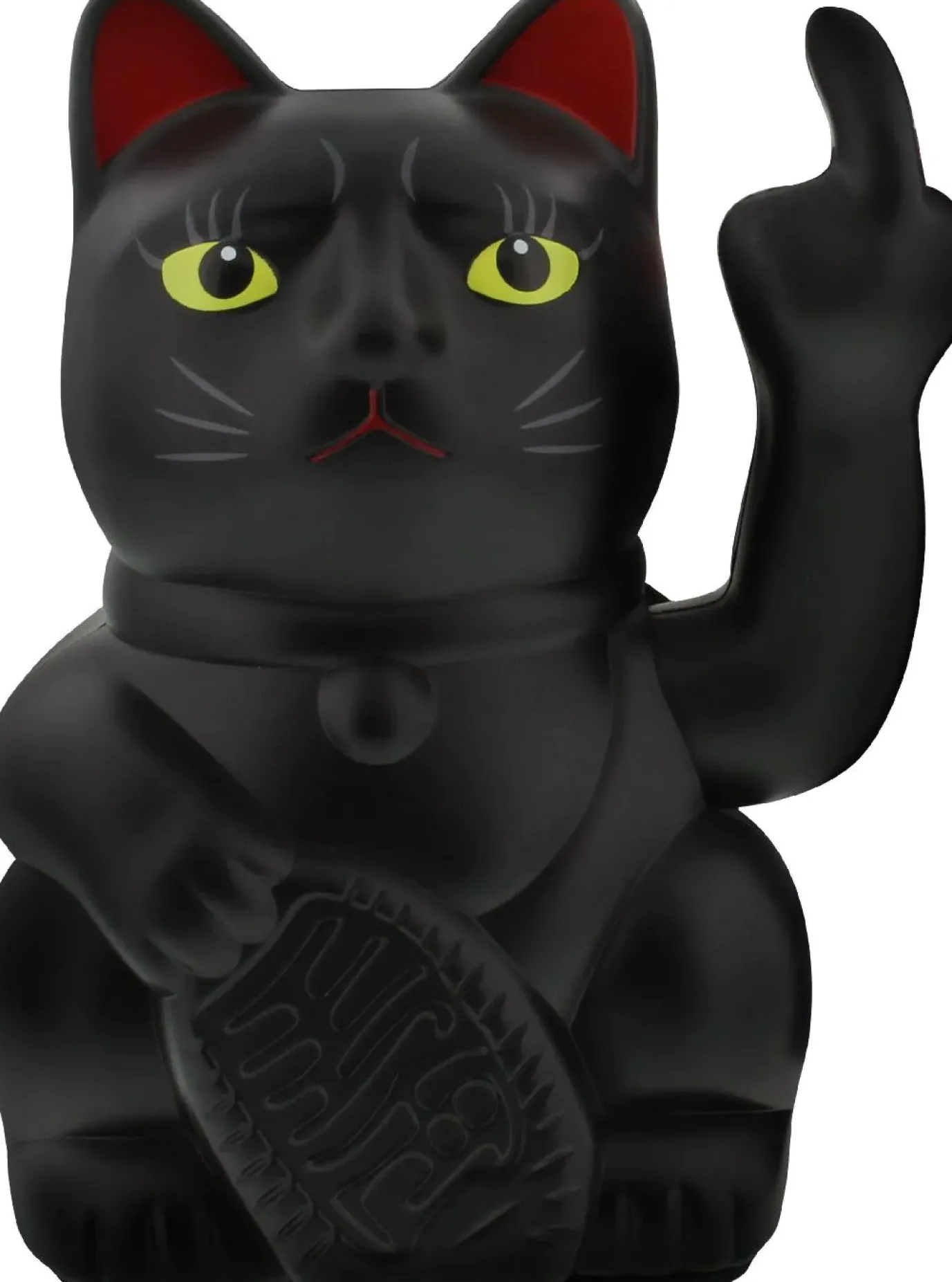 NANU-NANA Winkekatze Stinkefinger, Schwarz, 15 Cm